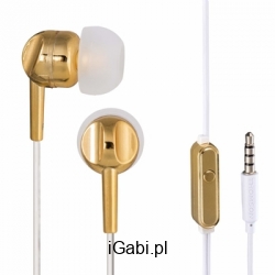 SŁUCHAWKI DOKANAŁOWE THOMSON EAR3005GD Z MIKROFONEM, ZŁOTE