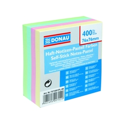 BLOCZEK SAMOPRZYLEPNY DONAU 76X76MM PASTELOWY